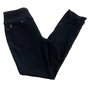 Kim Gravel Believe In Your Own Beauty Black Pull On Leggings Pants Size 2